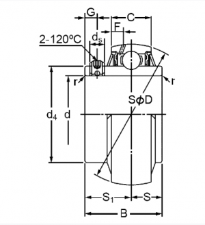 Подшипник UC 216 Китай