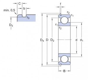 Подшипник 6305-2RS1NR SKF